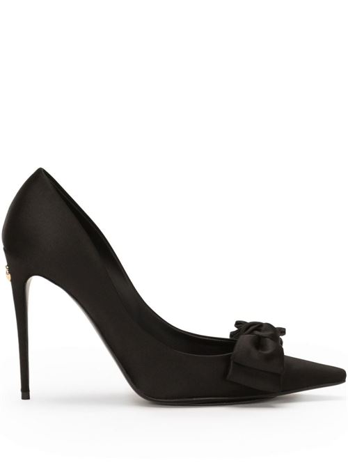 【DOLCE&GABBANA】サテン パンプス ブラック［CD1892A3I648B956］