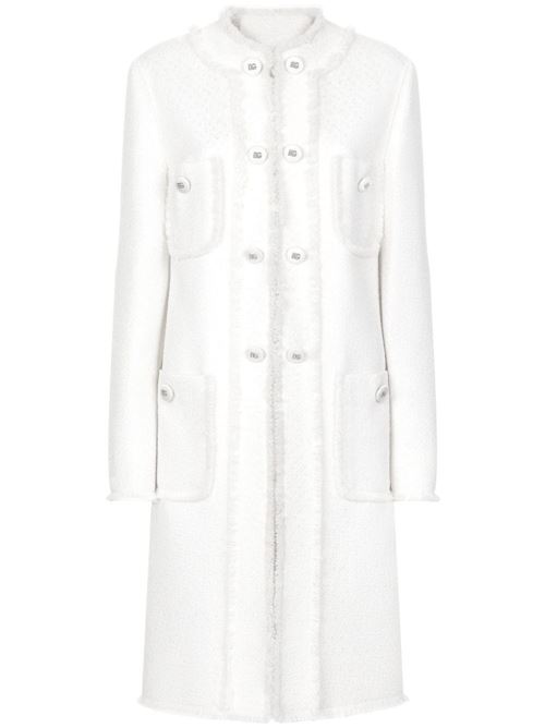 【DOLCE&GABBANA】ラッセルツイード シングルブレストコート クリーム［F0C3UTHUMUAW3789］