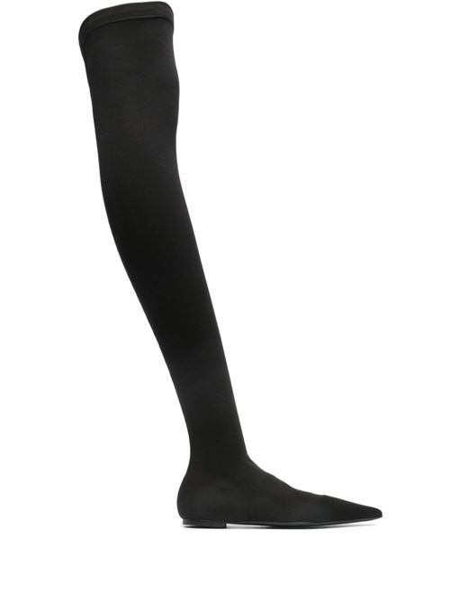 【DOLCE&GABBANA】ストレッチジャージー オーバーニーブーツ ブラック［CU1115AV59080999］