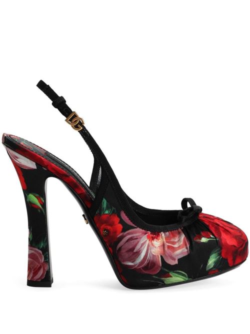 【DOLCE&GABBANA】With Heel ファブリック パンプス ブラック［CG0927AD645HN5PD］