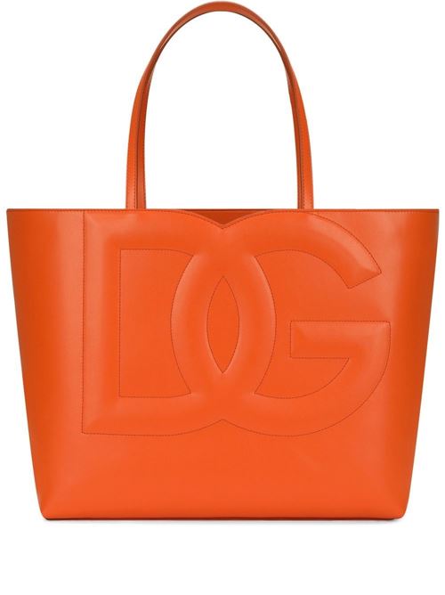 【DOLCE&GABBANA】ミディアム カーフスキン DGロゴ ショッパーバッグ オレンジ［BB7338AW57680244］