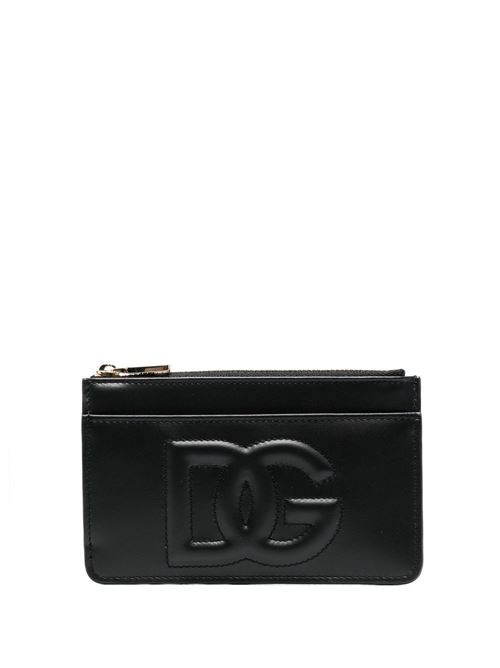 【DOLCE&GABBANA】DGロゴ レザー ミディアムカードホルダー ブラック［BI1261AG08180999］