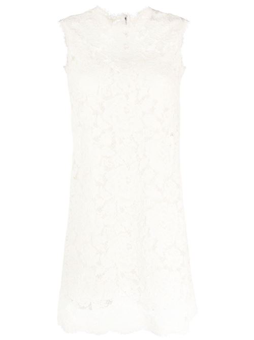 【DOLCE&GABBANA】レース シースドレス ホワイト［F6ATYTFLRE1W0001］