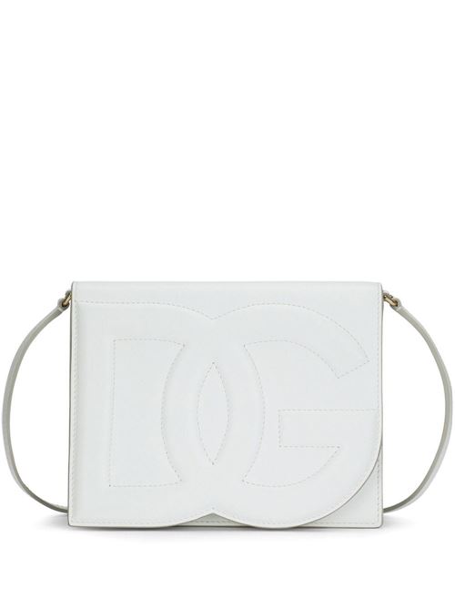 【DOLCE & GABBANA】カーフスキン DGロゴ ショルダーバッグ ホワイト［BB7287AW57680002］