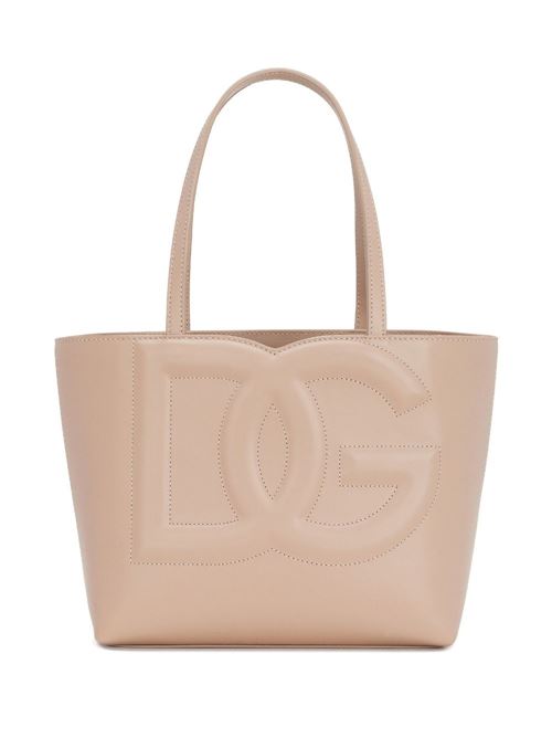 【DOLCE & GABBANA】カーフスキン DGロゴ スモールハンドバッグ 淡いピンク［BB7337AW57680402］