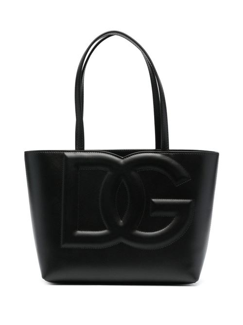 【DOLCE & GABBANA】カーフスキン DGロゴ スモールハンドバッグ ブラック［BB7337AW57680999］