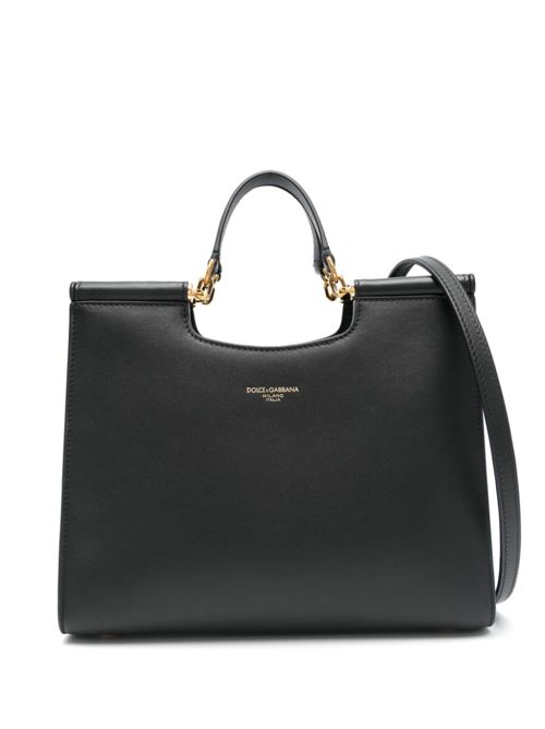 【DOLCE & GABBANA】スモール シシリー ショッパー ハンドバッグ ブラック［BB7728B732180999］
