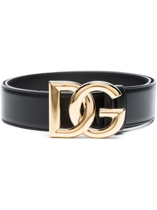 【DOLCE & GABBANA】カーフスキン DGロゴ ベルト ブラック［BE1446AW57680999］