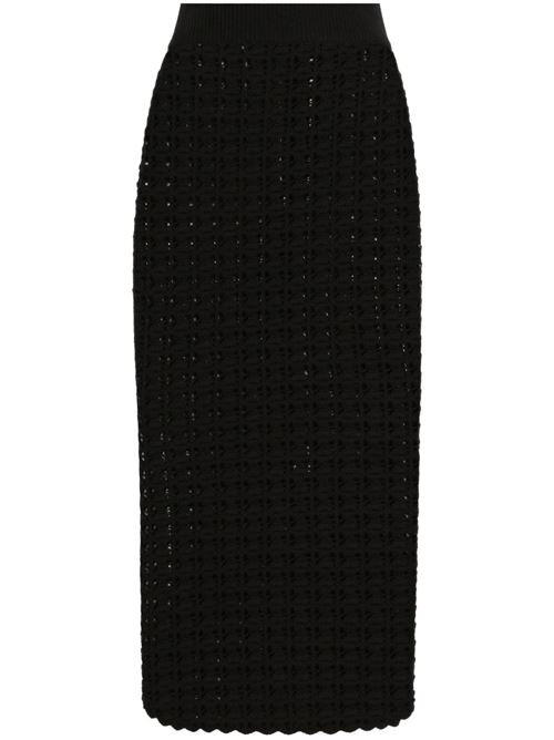 【DOLCE&GABBANA】WOL ミディスカート ブラック［FXO13TJCVWHN0000］