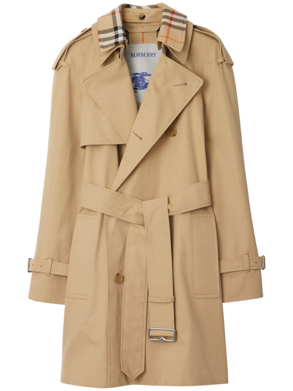 【BURBERRY】ダブルブレスト ベルト付き トレンチコート ベージュ［8094940B8626］