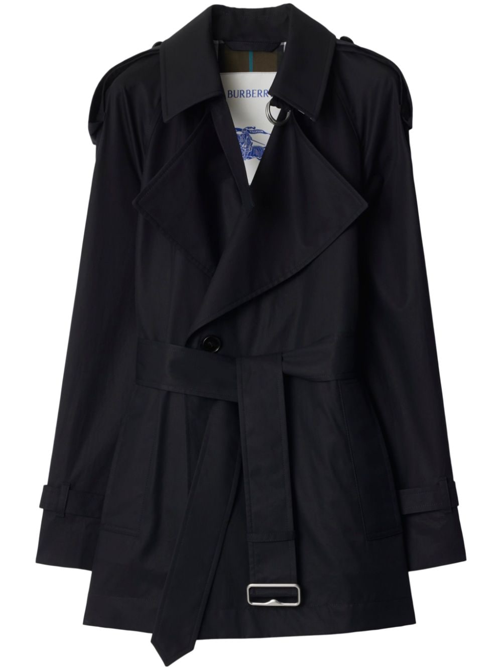 【BURBERRY】Cotton Gabardine Trench Coat ブラック［8095507A1189］