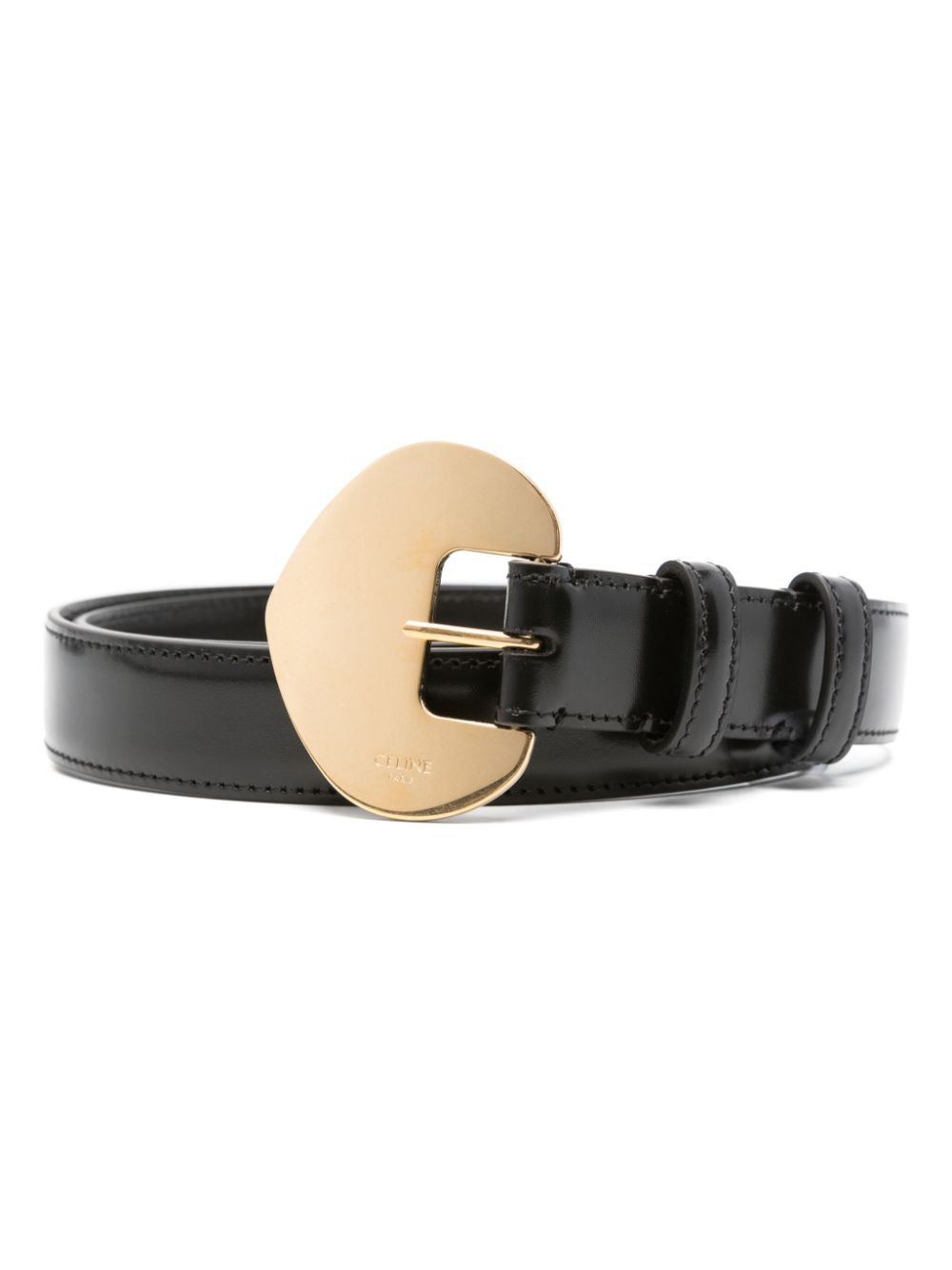 【CELINE】Black Calf Leather Belt ロゴバックル［45BL83A0138NO］