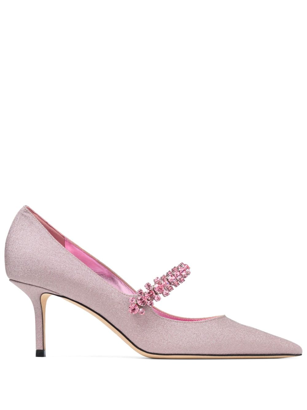 【JIMMY CHOO】Bing 65 Glittered Leather Pumps Rose/Pink Mix［BINGPUMP65CNQROSE/PINKMIX］