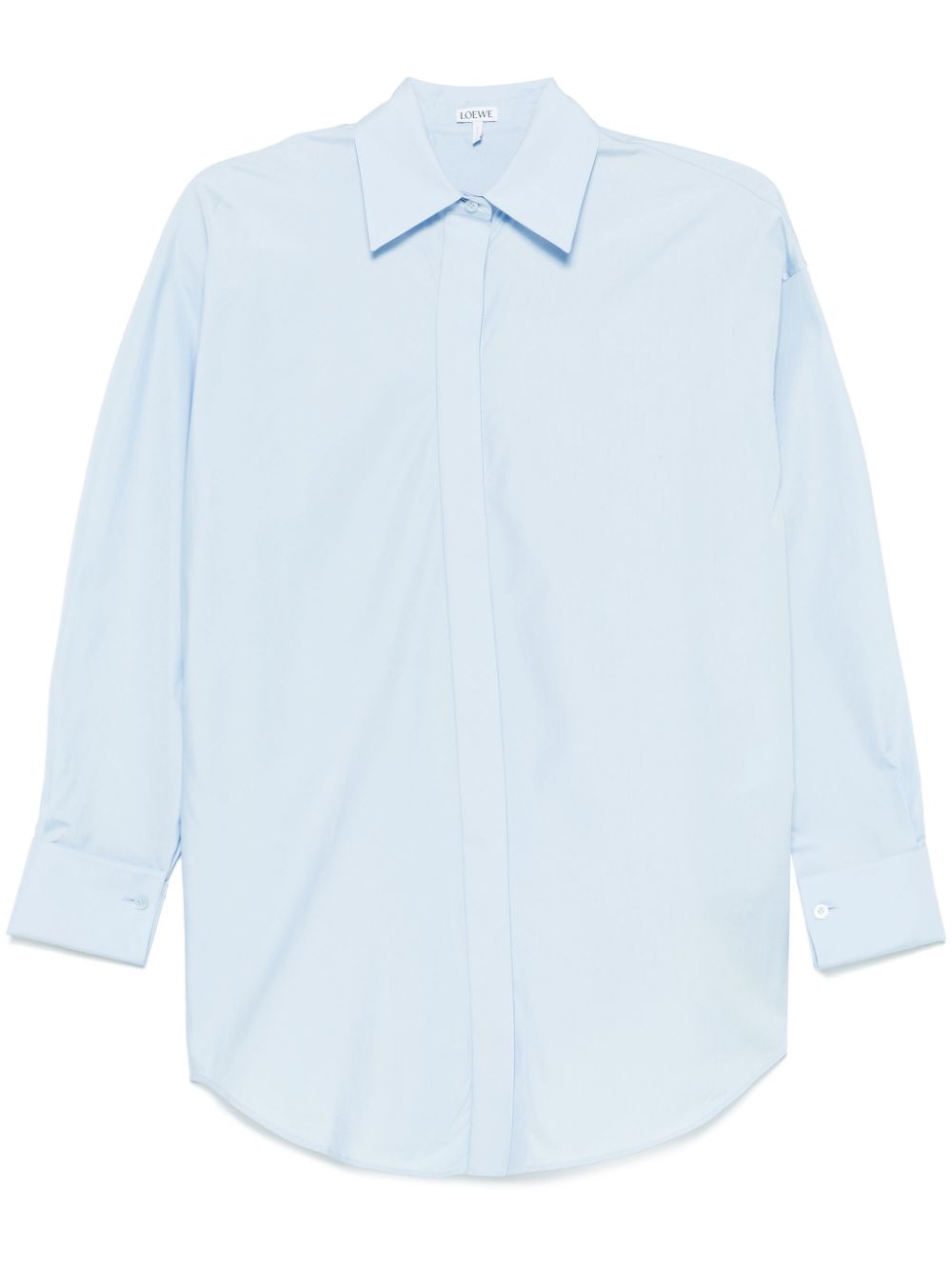 【LOEWE】Draped Cotton Shirt Light Blue［S540Y05XA16410］