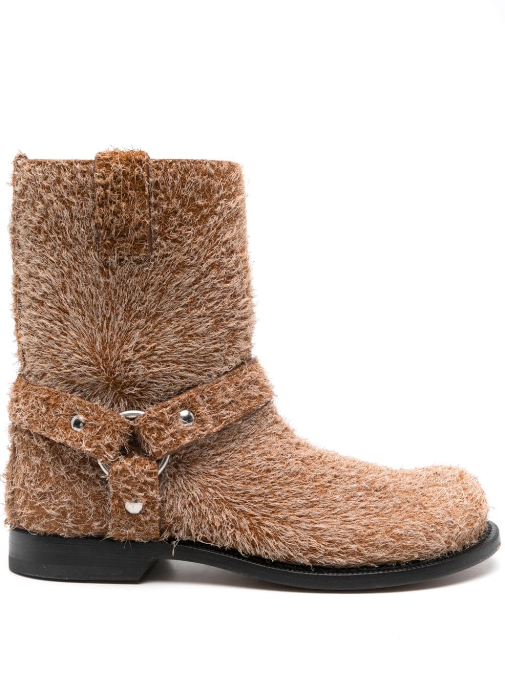 【LOEWE】CAMPO LEATHER BIKER BOOTS ブラウン［L815285X932530］