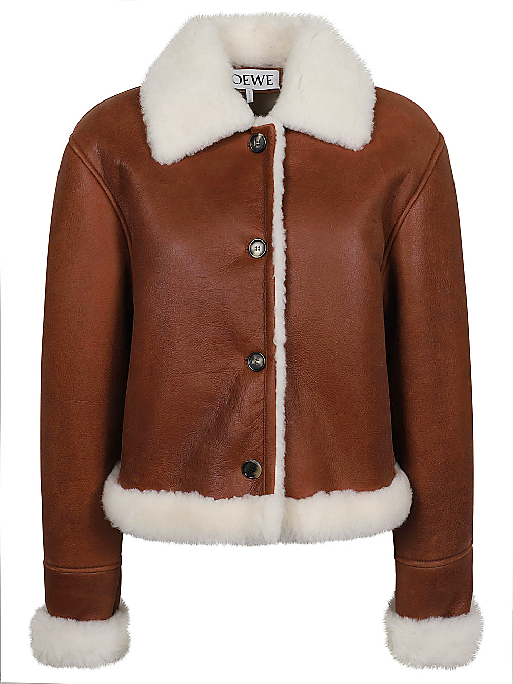 【LOEWE】Shearling Leather Jacket Brown［S359Y2SL082103］