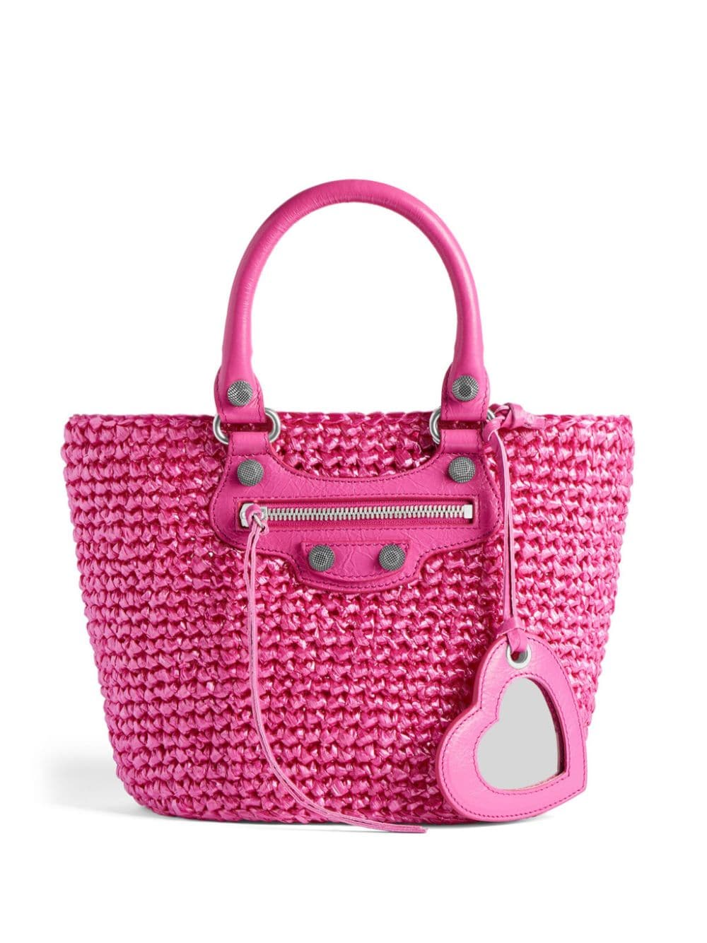 【BALENCIAGA】LE CAGOLE PANIER SMALL TOTE バブルガムピンク［7861872AA195511］