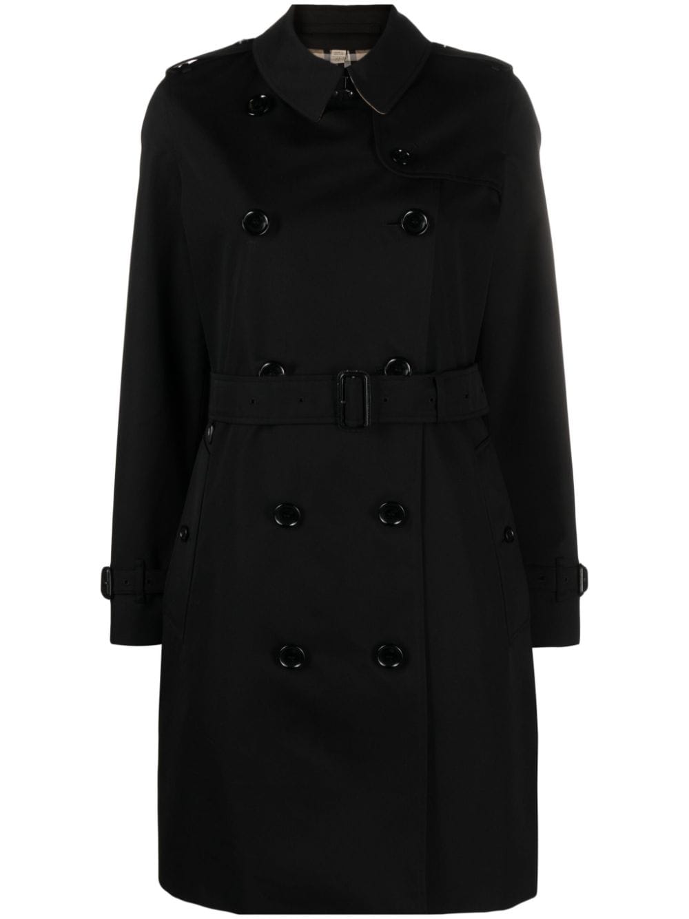 【BURBERRY】Kensington Cotton Trench Coat ブラック[8079409A1189]