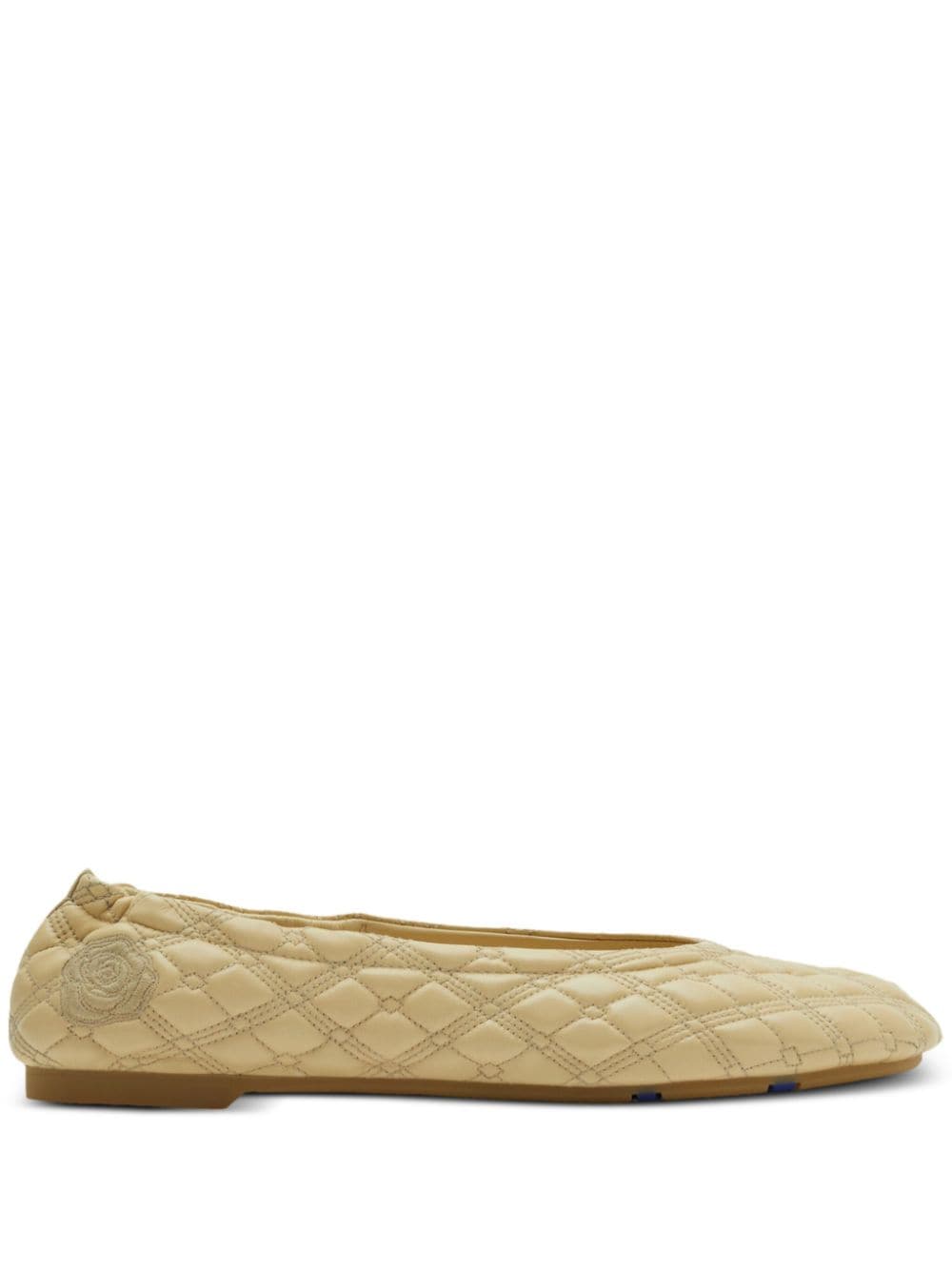 【BURBERRY】レザー バレエフラットシューズ ベージュ［8080382B8758］