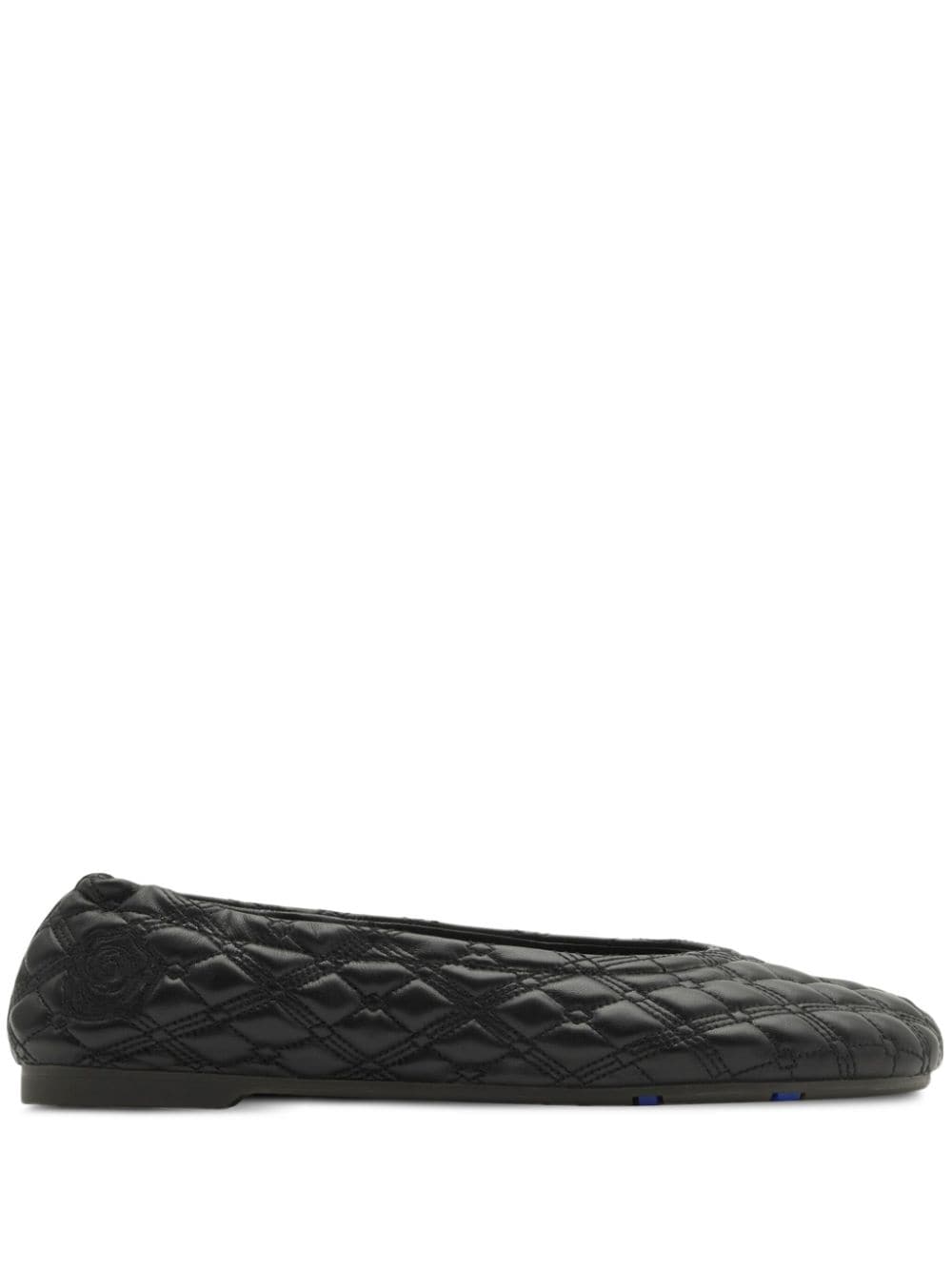 【BURBERRY】Sadler Quilted Leather Ballet Flats ブラック[8080383A1189]