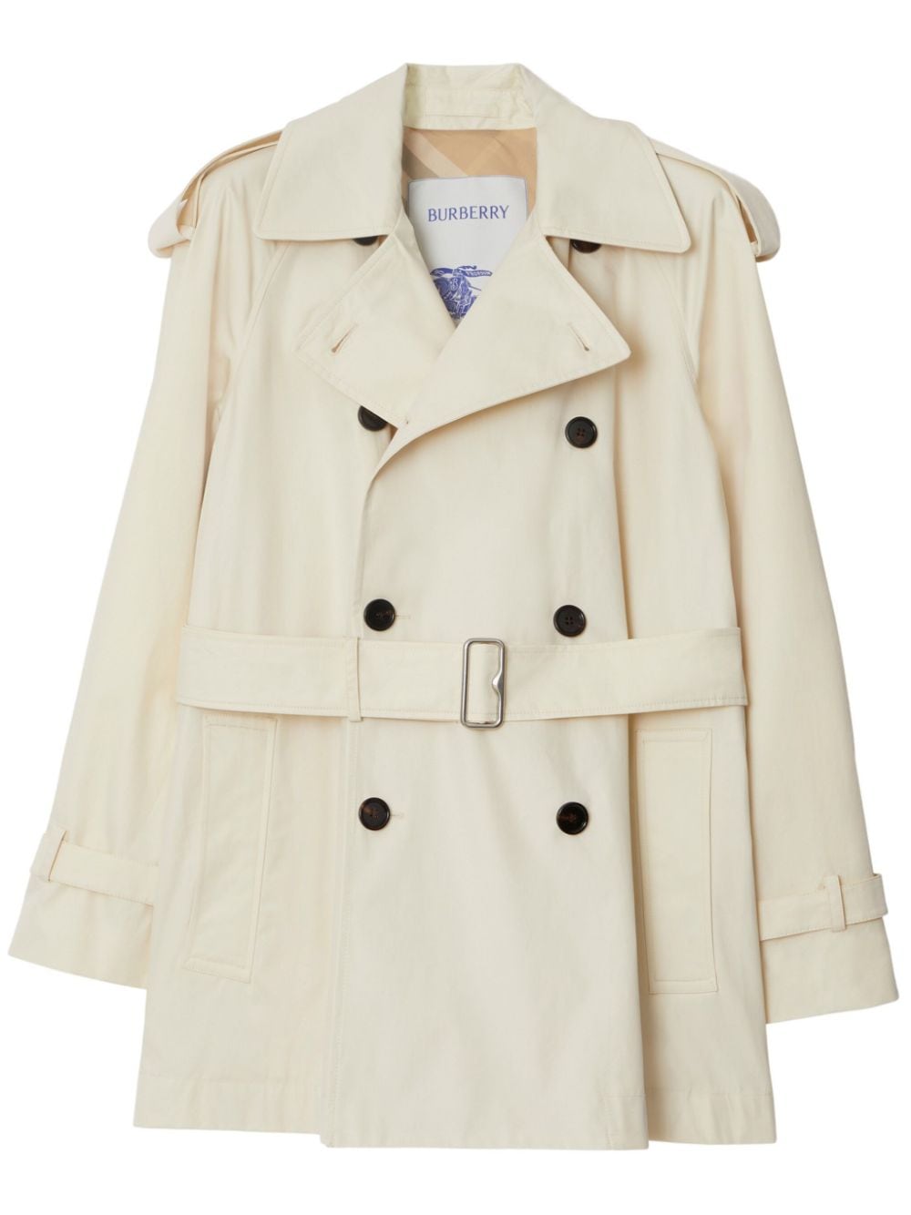 【BURBERRY】コットン ベルテッドジャケット ホワイト［8083207B8620］