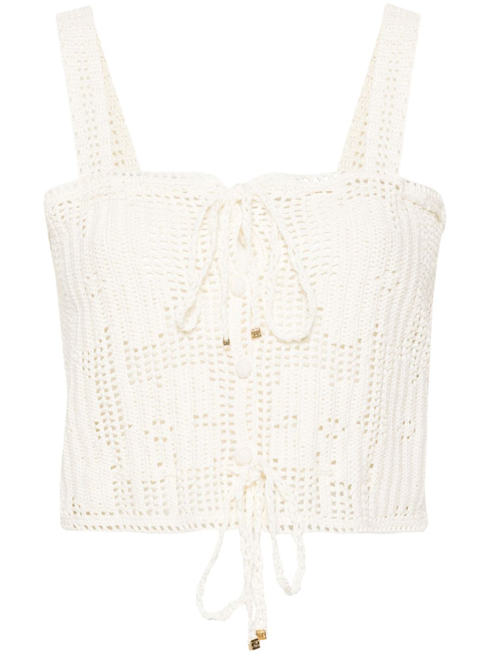 【CELINE】フローラルクロシェ クロップトップ［2AE7M845X01OW］