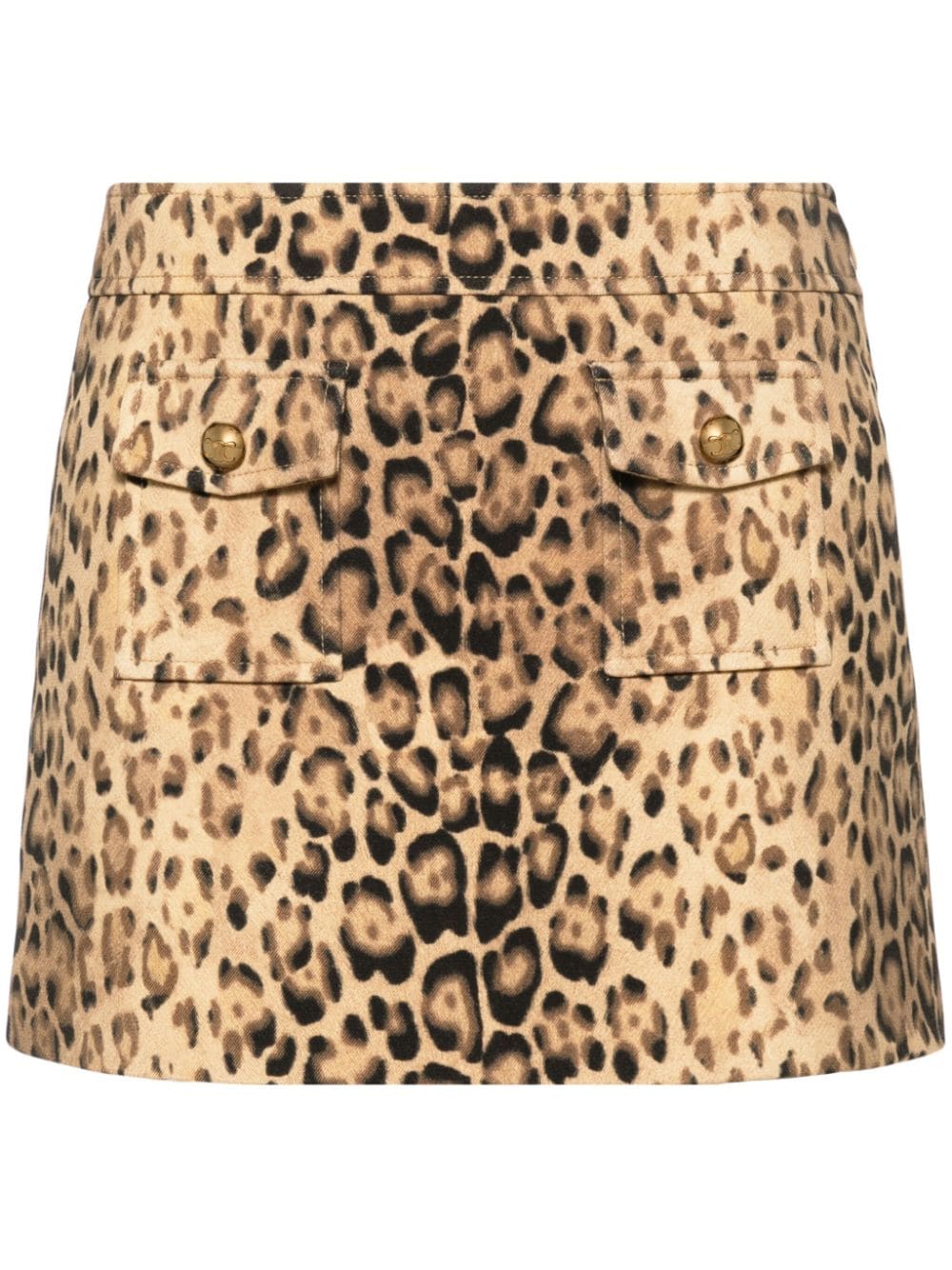 【CELINE】BANDEAU MINI SKIRT レオパードウールミニスカート［2J721697X19LE］