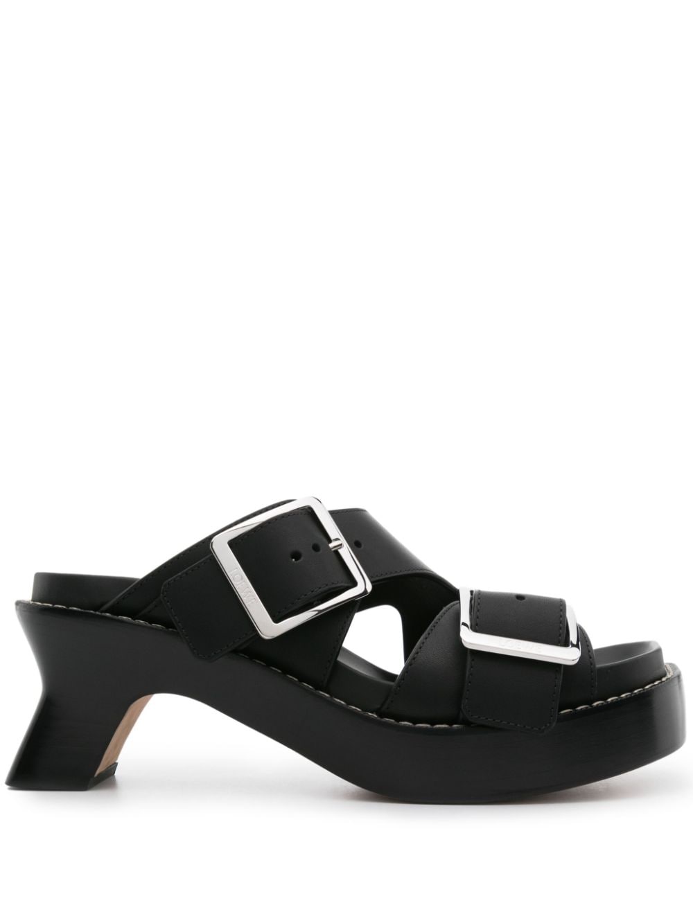 【LOEWE】Ease Leather Sabot Sandals Black［L814465X831100］