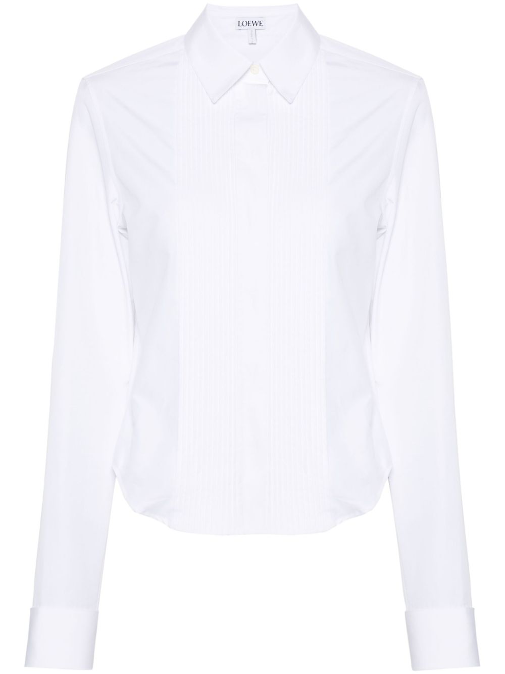 【LOEWE】Pleated Cotton Shirt White［S540Y05X942090］