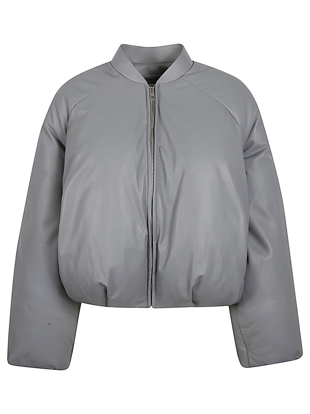 【LOEWE】Leather Padded Bomber Jacket Grey［S359Y19L981120］