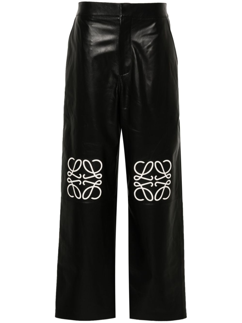 【LOEWE】Anagram Baggy Leather Trousers Black［S359Y54L481100］