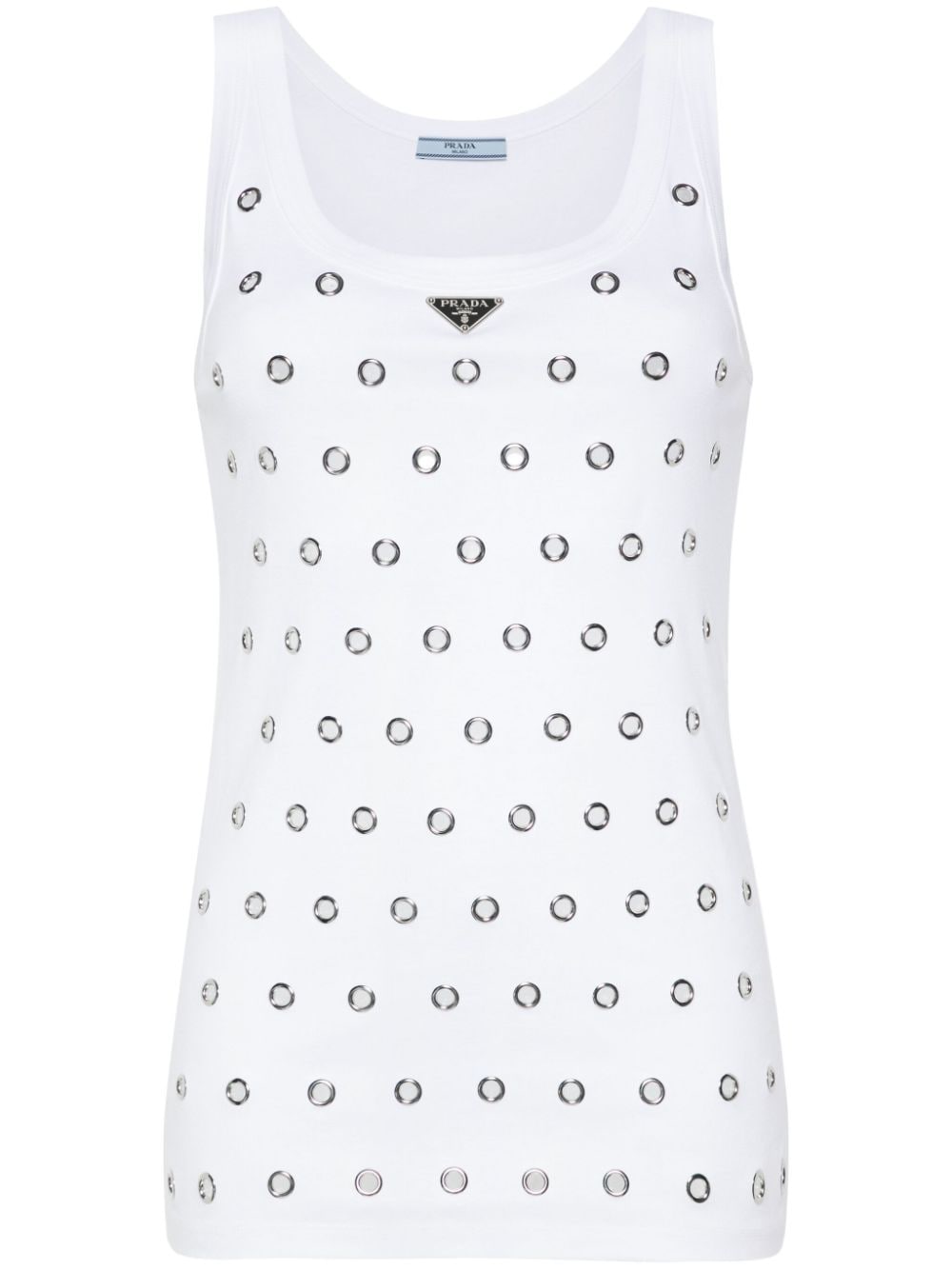 【PRADA】コットン タンクトップ ホワイト［39546R1424F0009］
