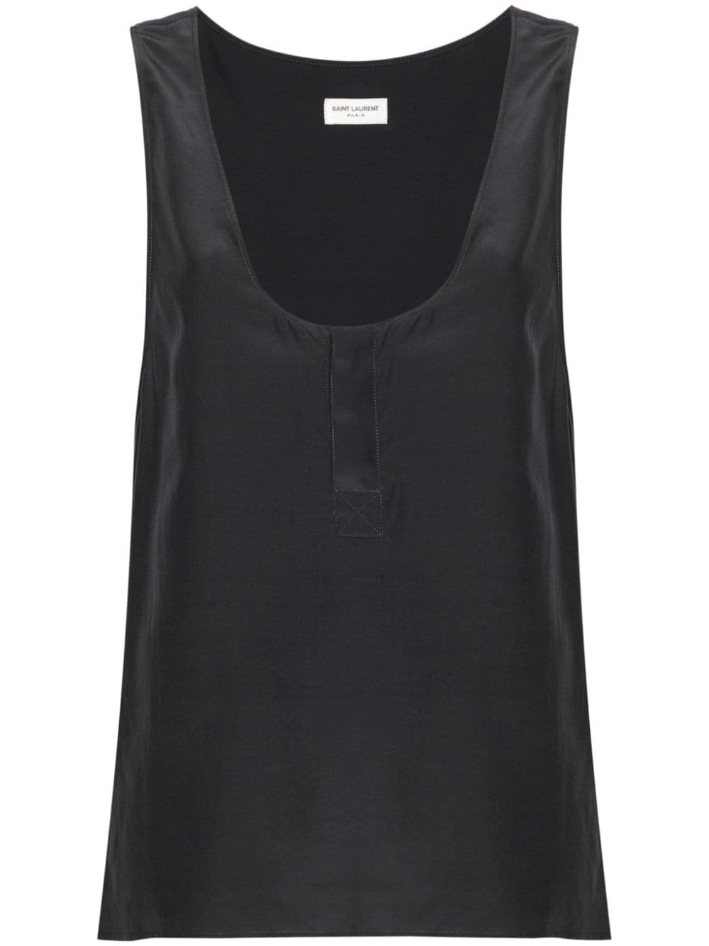 【SAINT LAURENT】シルク タンクトップ グレー［789945Y7I224280］