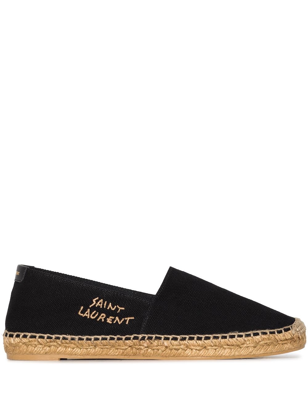 【SAINT LAURENT】エンブロイダリー キャンバス エスパドリーユ ブラック［6059561P2101000］