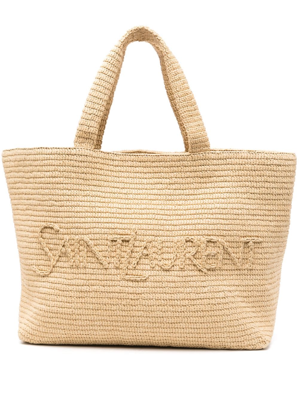 【SAINT LAURENT】ラフィア トートバッグ ナチュラル［776763GAAEL2063］