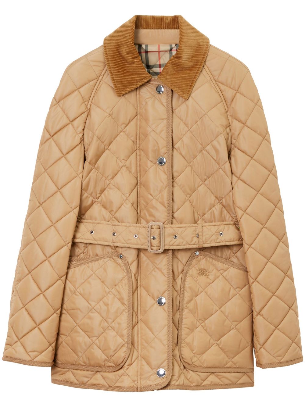 【BURBERRY】ダイヤモンドキルティング ベルテッドジャケット アーカイブベージュ［8071842A7026］