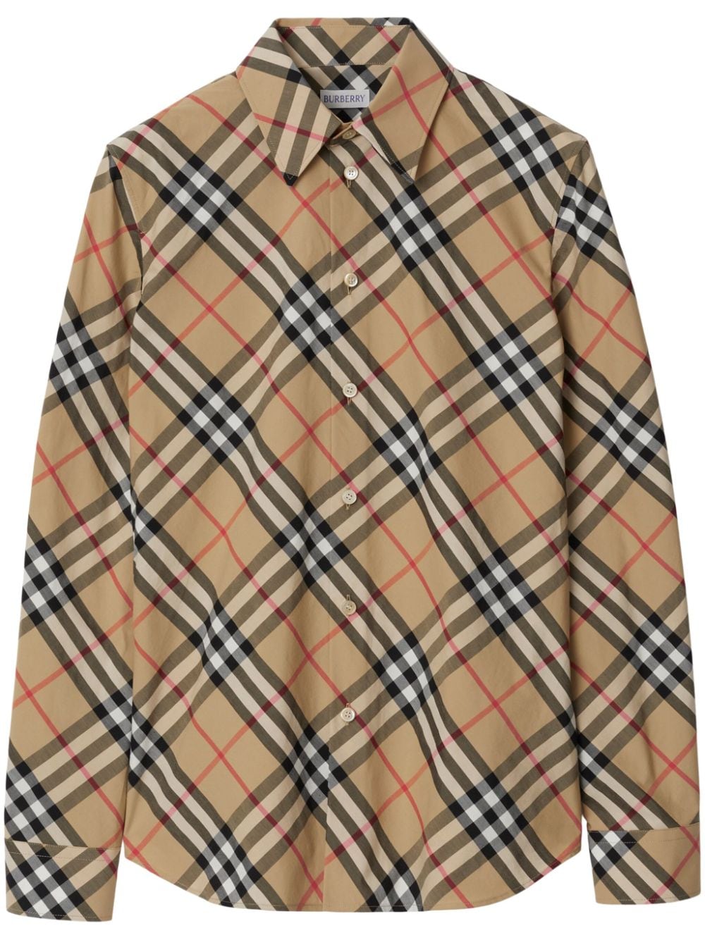 【BURBERRY】シルク ブラウス ベージュ［8106163B9368］