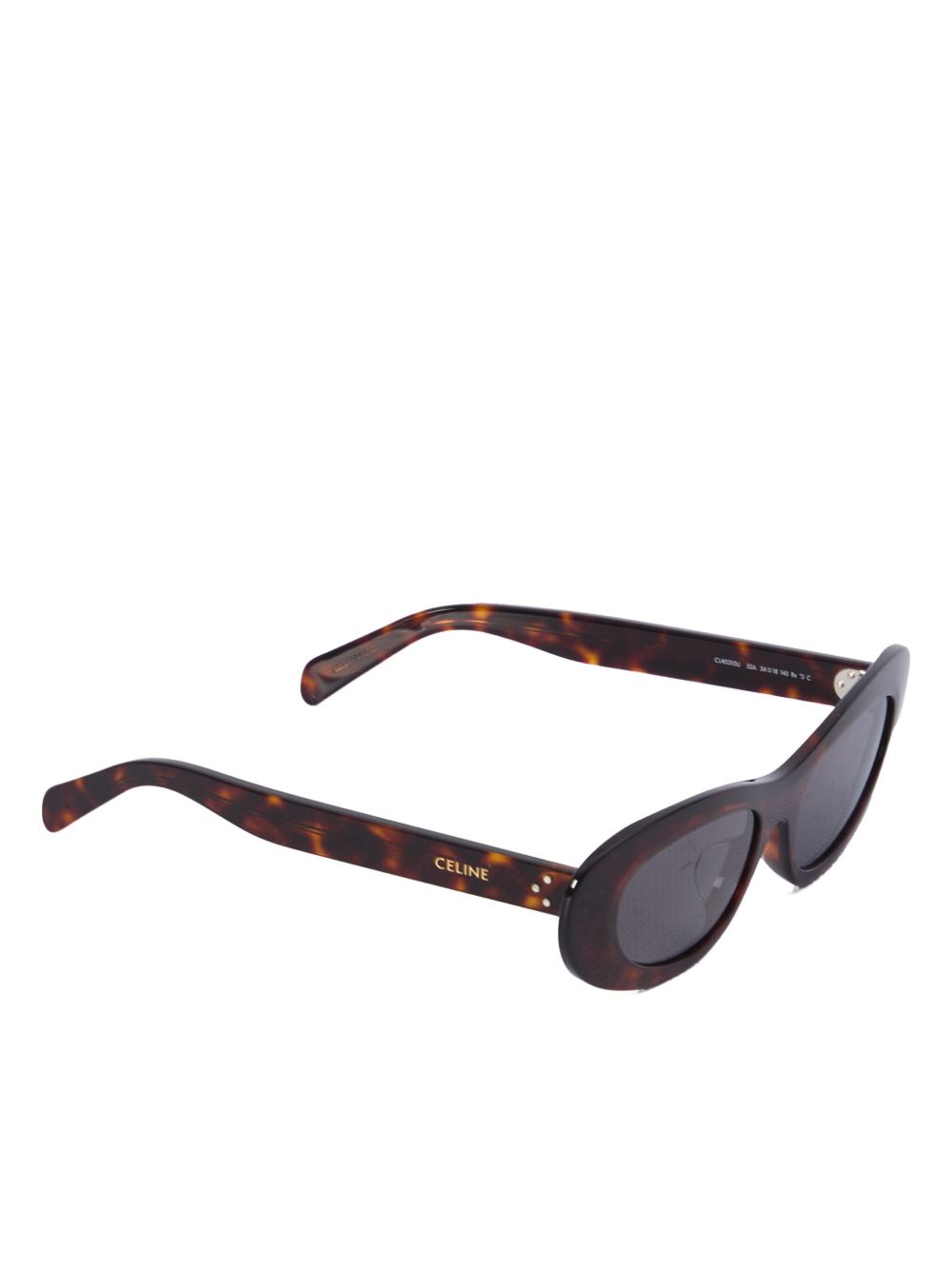 【CELINE】Cat Eye Sunglasses ハバナホワイト ロゴテンプル［4S310CPLB19TR］
