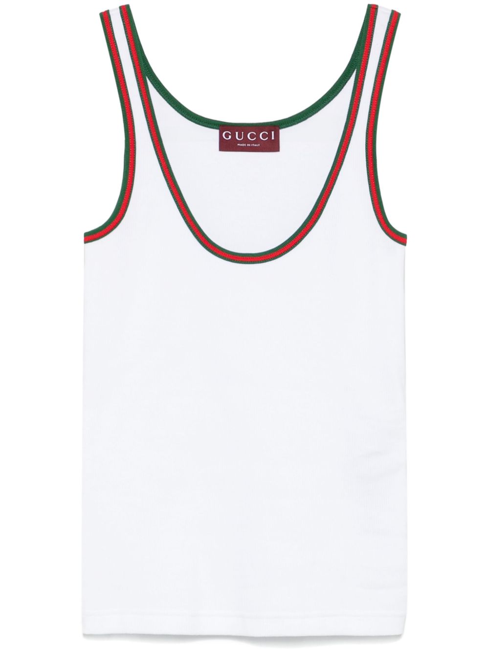 【GUCCI】Web Stripe Cotton Rib Tank Top［815851XJG5O9692］