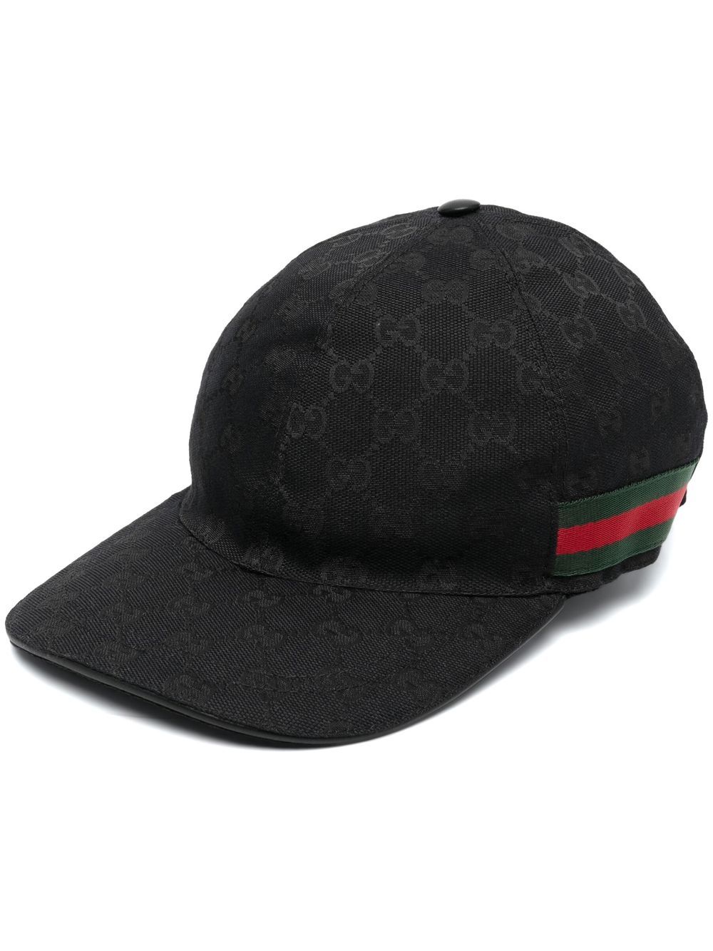 【GUCCI】オリジナルGGキャンバス ベースボールキャップ ブラック&ウェブストライプ［200035KQWBG1060］