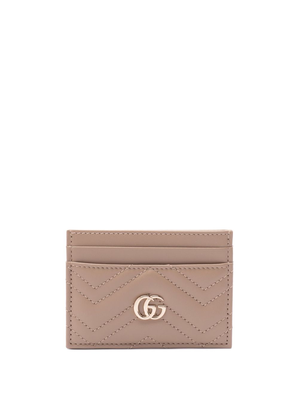 【GUCCI】GG Marmont Card Case Taupe Leather［443127DTDHD1523］