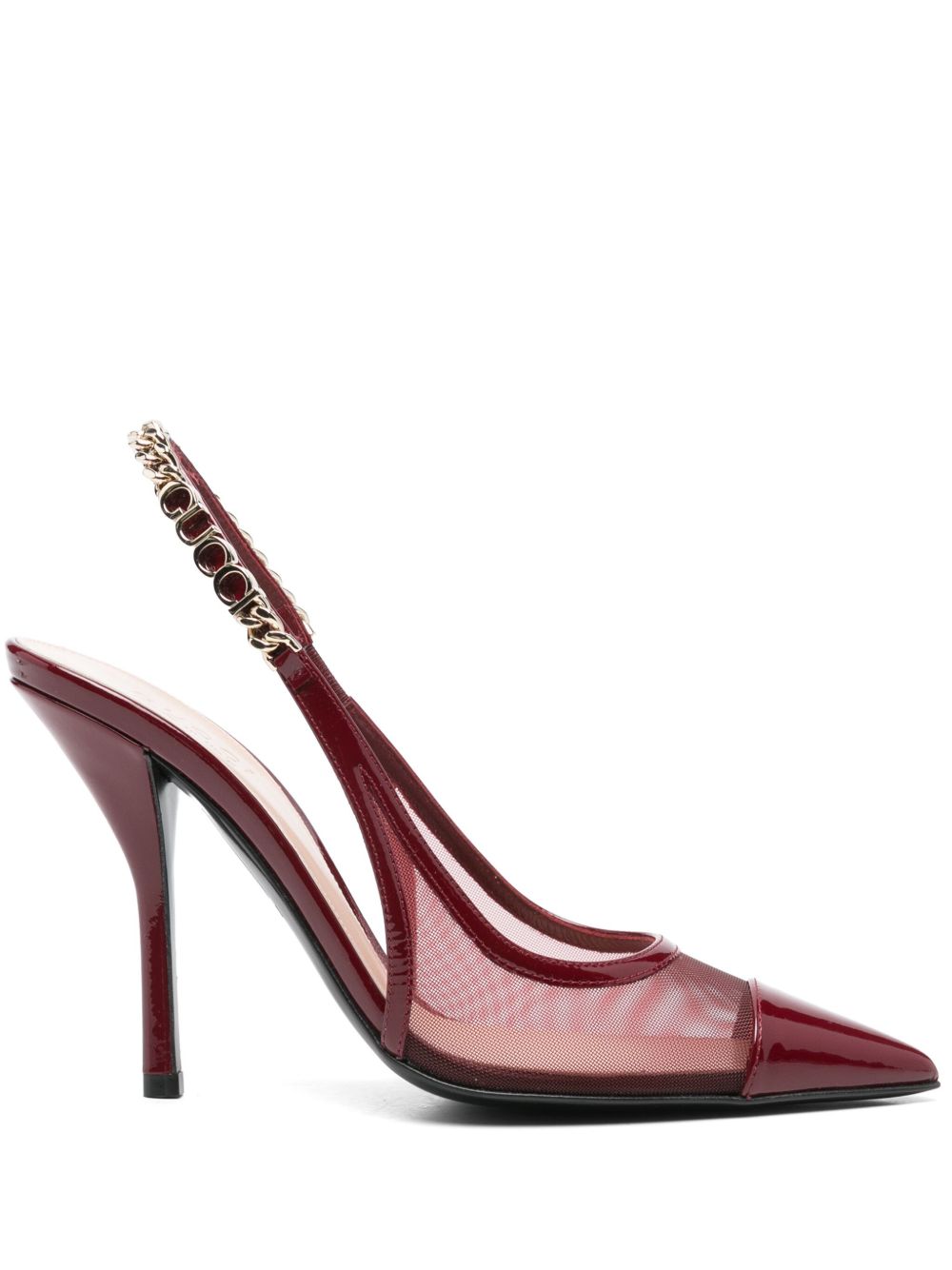 【GUCCI】Signoria Slingback Pumps Rosso Ancora Mesh［816636FAD8Z6207］