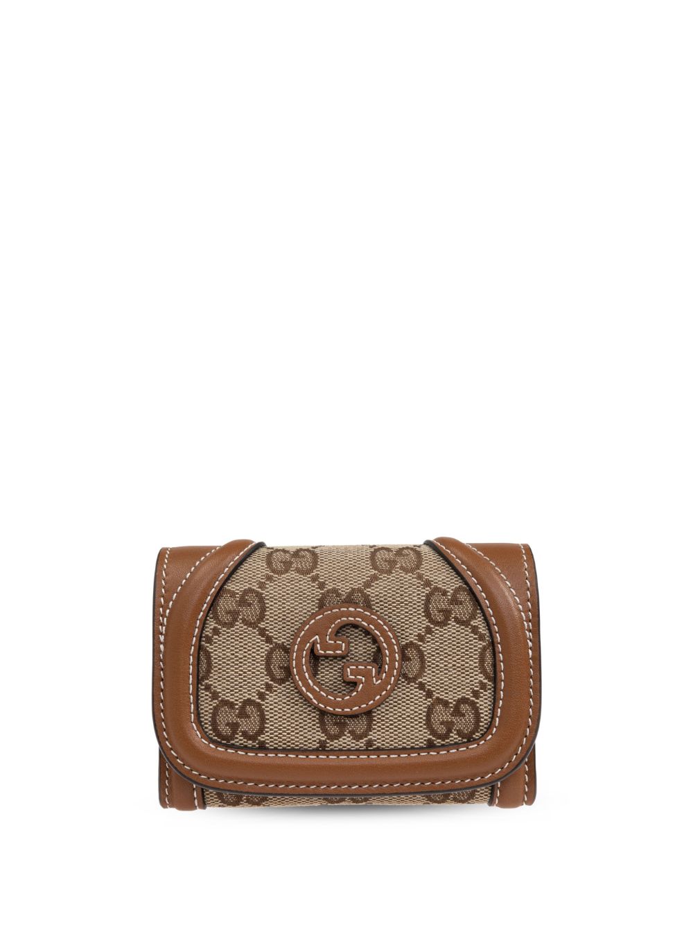 【GUCCI】ブロンディ カードケース ベージュ&ダークブラウンGGキャンバス［818811HAAKG9755］