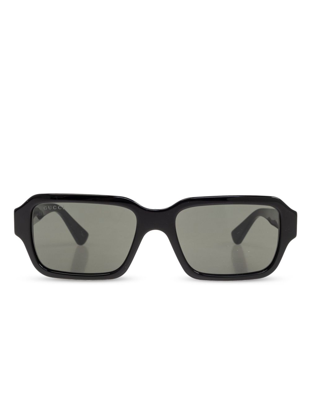 【GUCCI】Rectangular Frame Sunglasses ブラックアセテート［819699J07401012］
