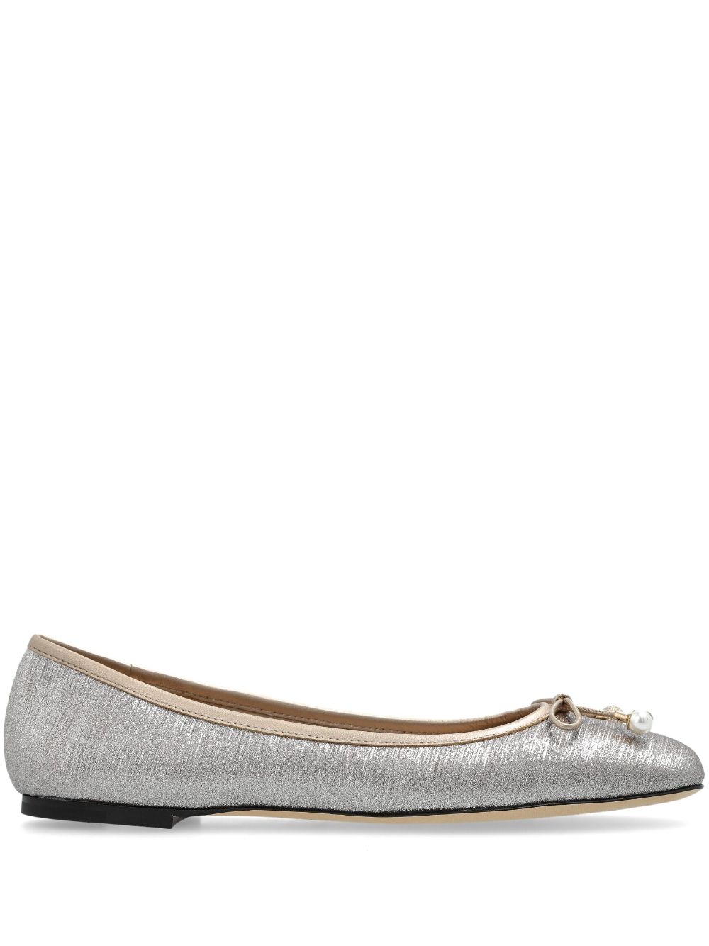 【JIMMY CHOO】Elme フラットシューズ パウダー［ELMEFLATIGQMACARON］