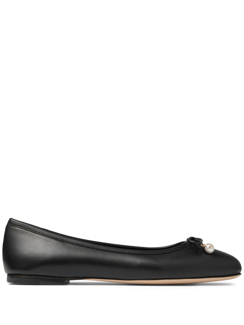 【JIMMY CHOO】Elme バレエフラットシューズ ブラック［ELMEFLATNAPBLACK］