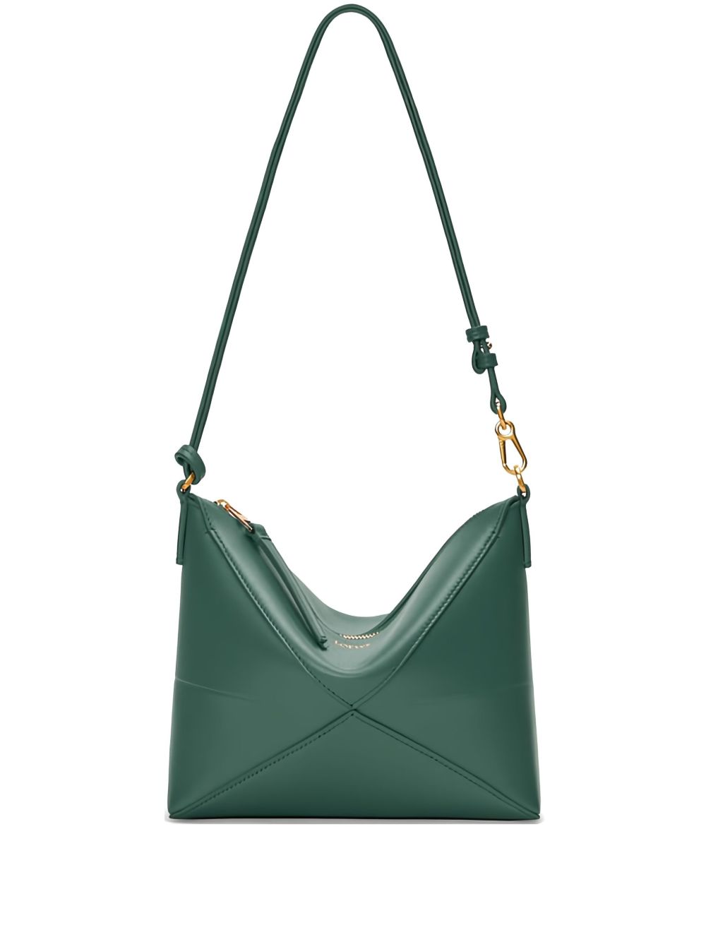 【LOEWE】Puzzle Fold レザーポーチ グリーン［C510PT1X014535］
