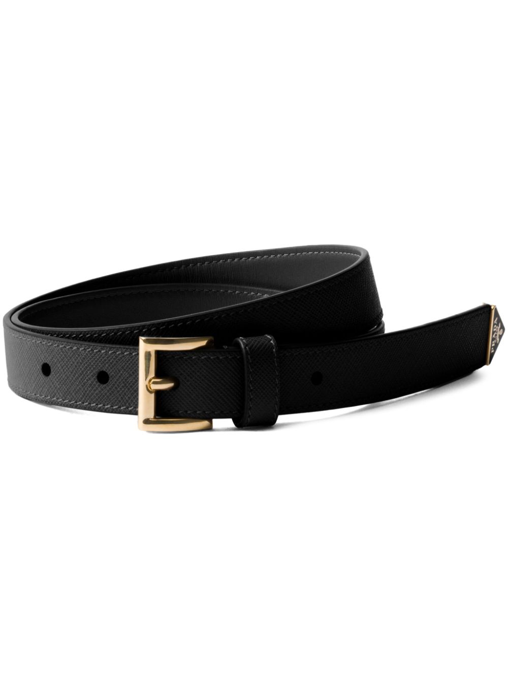 【PRADA】サフィアーノレザー ベルト ブラック［1CC618053F0002］