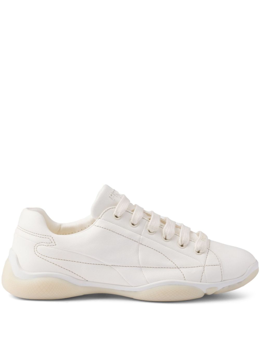 【PRADA】ナッパレザー スニーカー アイボリー［1E942N038F0304］