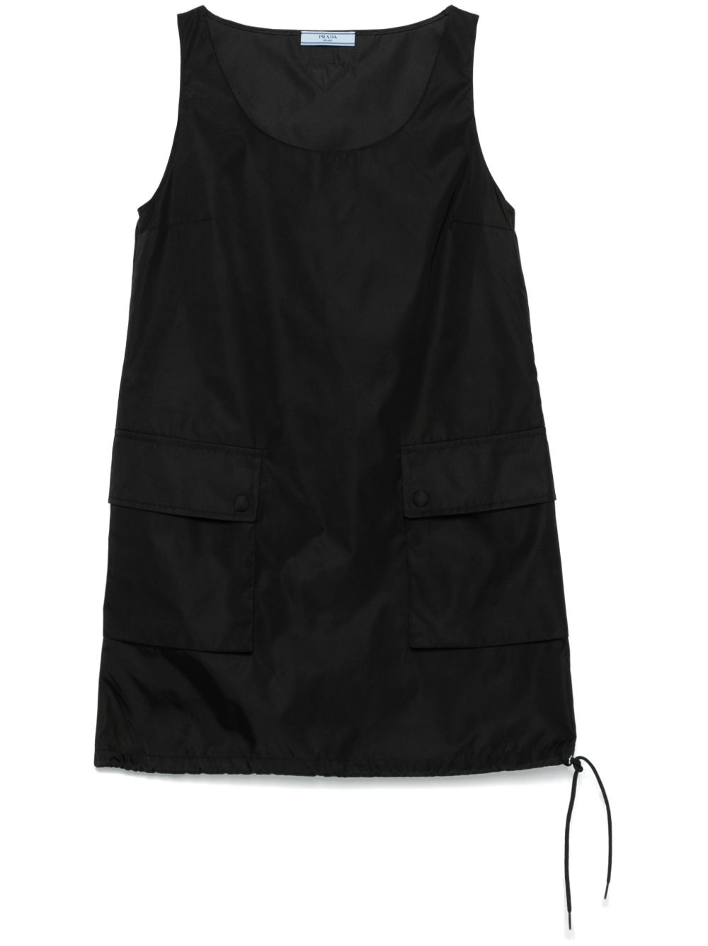 【PRADA】リナイロン ドローストリング ミニドレス ブラック［2307321WQ8F0002］